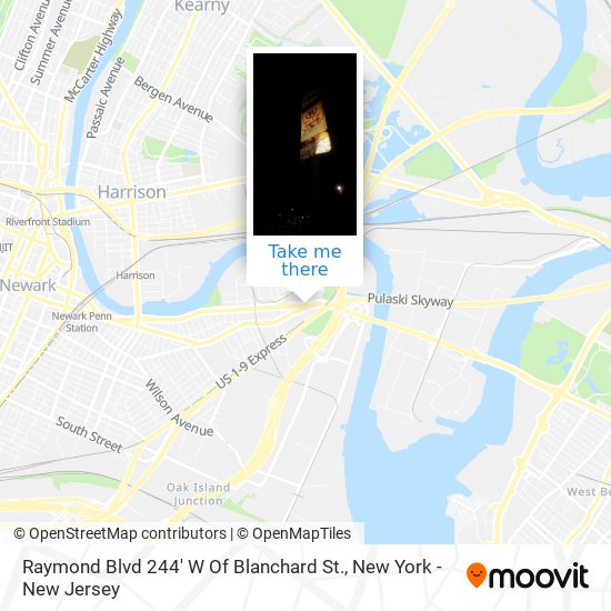 Mapa de Raymond Blvd 244' W Of Blanchard St.