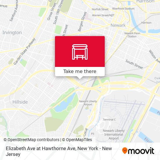 Elizabeth Ave at Hawthorne Ave map