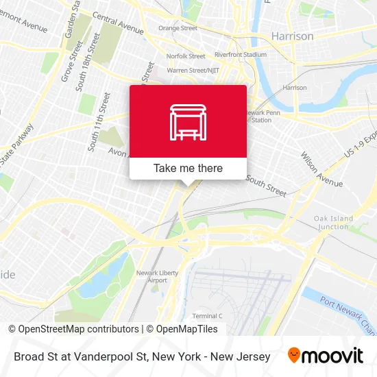 Broad St at Vanderpool St map