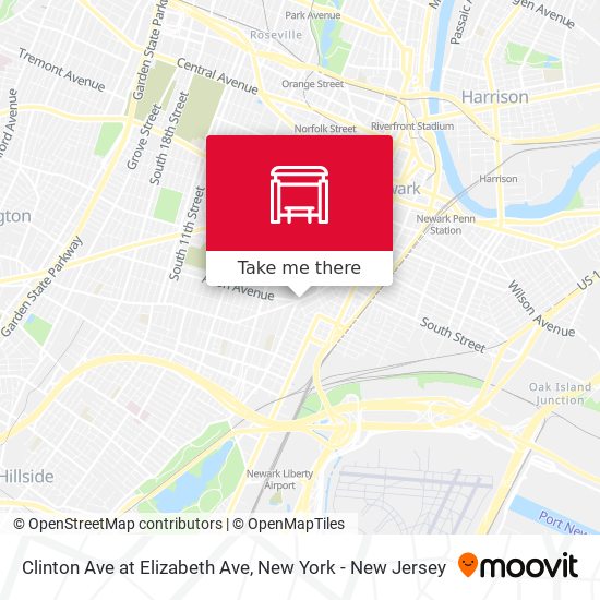Clinton Ave at Elizabeth Ave map