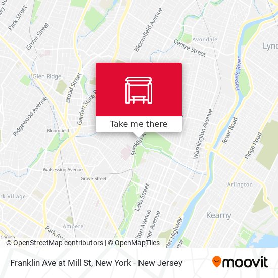 Franklin Ave at Mill St map