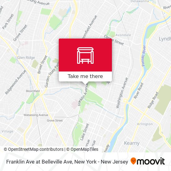 Mapa de Franklin Ave at Belleville Ave