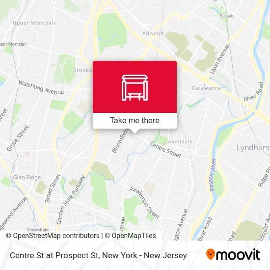 Centre St at Prospect St map