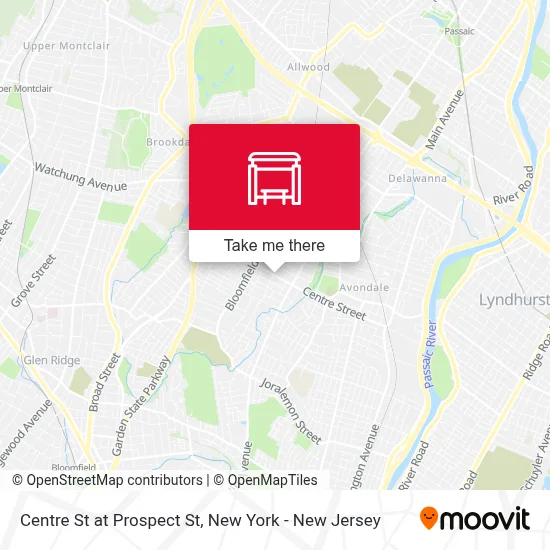 Centre St at Prospect St map