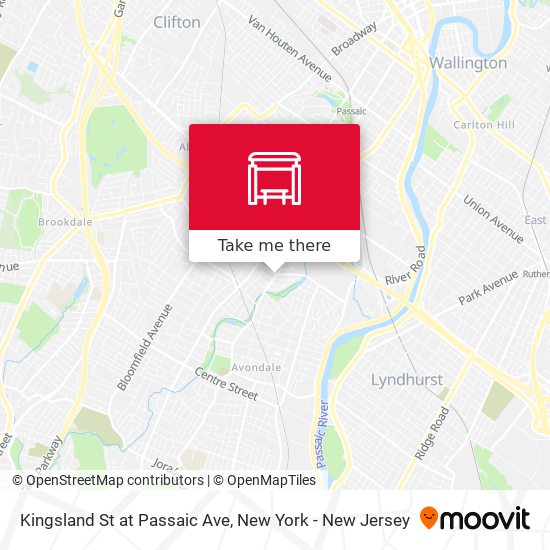 Kingsland St at Passaic Ave map