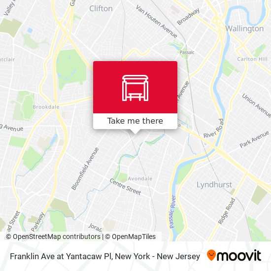 Mapa de Franklin Ave at Yantacaw Pl