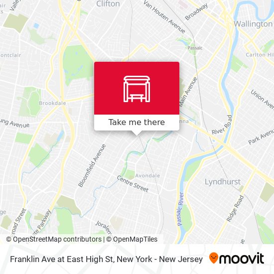 Franklin Ave at East High St map
