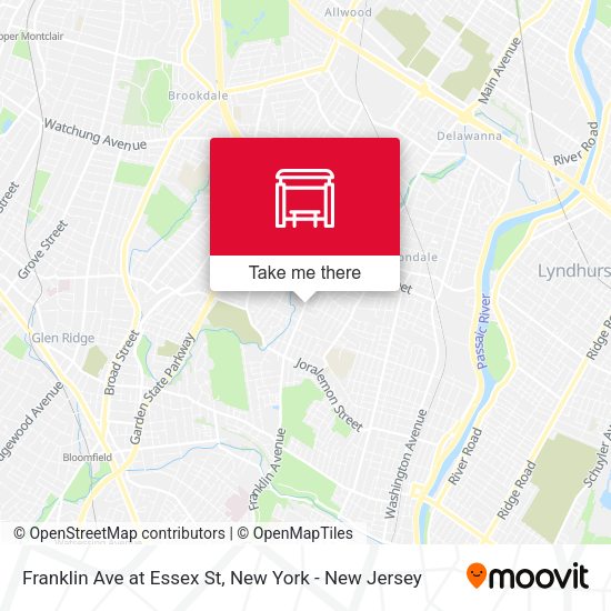 Franklin Ave at Essex St map