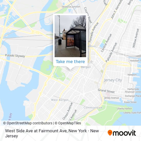 West Side Ave at Fairmount Ave map