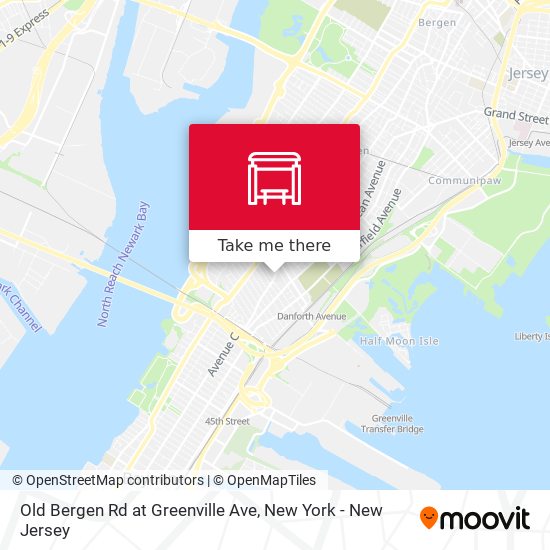 Old Bergen Rd at Greenville Ave map