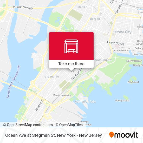Ocean Ave at Stegman St map