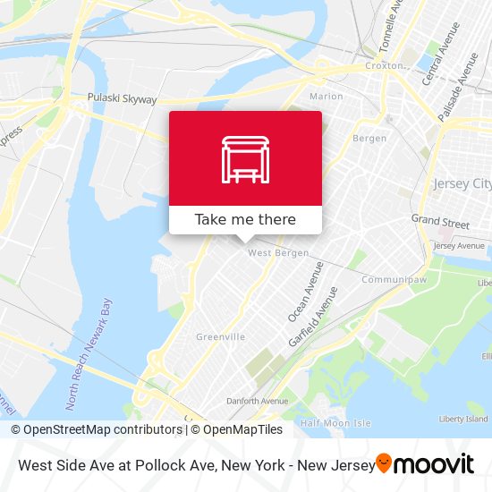 West Side Ave at Pollock Ave map