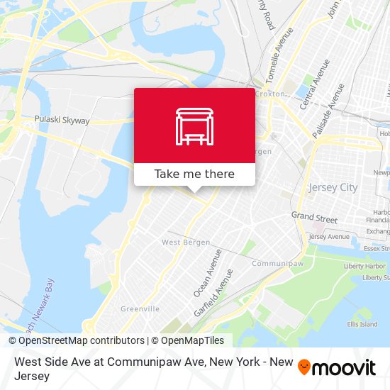 Mapa de West Side Ave at Communipaw Ave