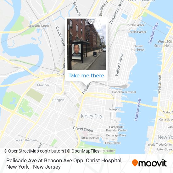 Palisade Ave at Beacon Ave Opp. Christ Hospital map