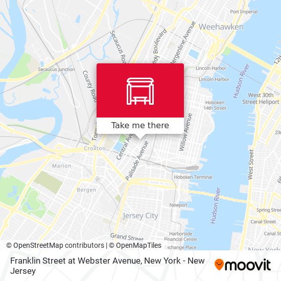 Franklin Street at Webster Avenue map