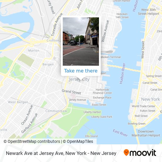 Mapa de Newark Ave at Jersey Ave