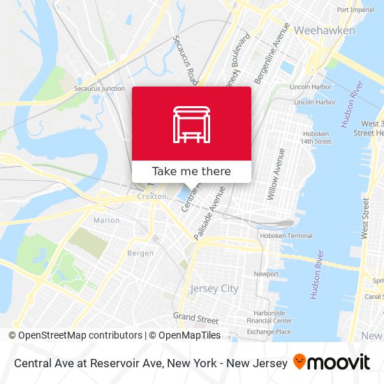 Central Ave at Reservoir Ave map