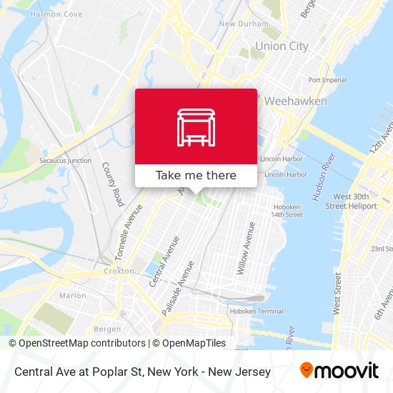 Mapa de Central Ave at Poplar St