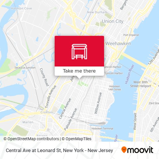 Mapa de Central Ave at Leonard St