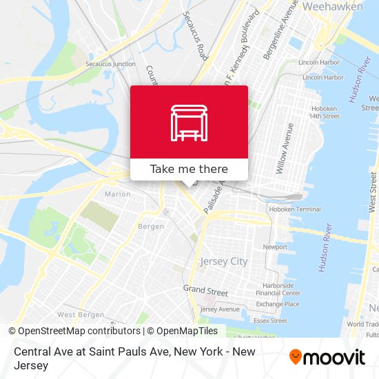 Central Ave at Saint Pauls Ave map