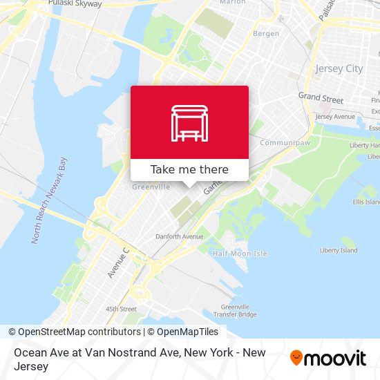 Ocean Ave at Van Nostrand Ave map