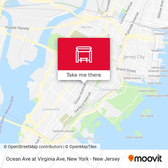 Mapa de Ocean Ave at Virginia Ave