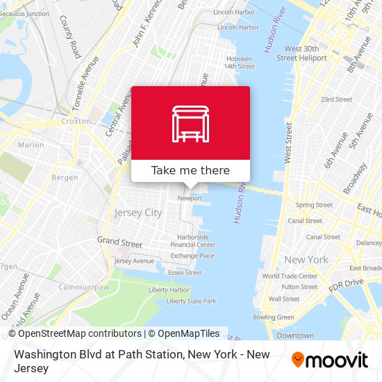 Mapa de Washington Blvd at Path Station