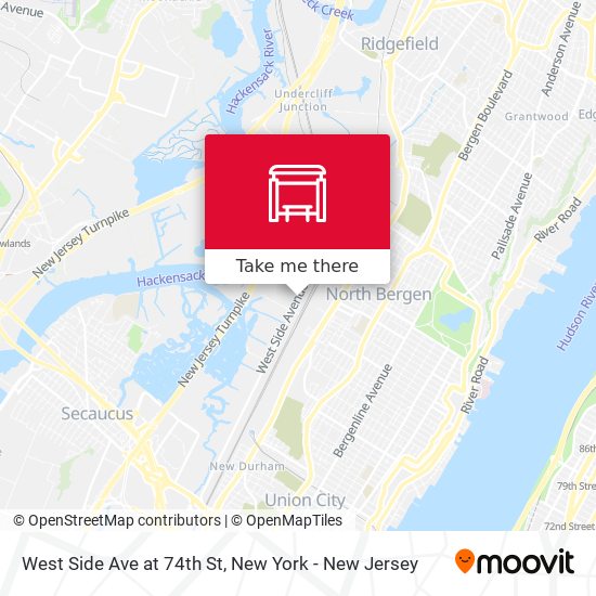 Mapa de West Side Ave at 74th St