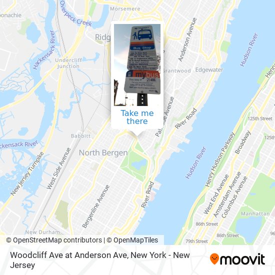 Woodcliff Ave at Anderson Ave map