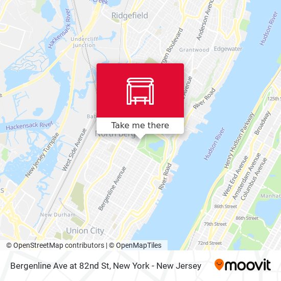 Bergenline Ave at 82nd St map
