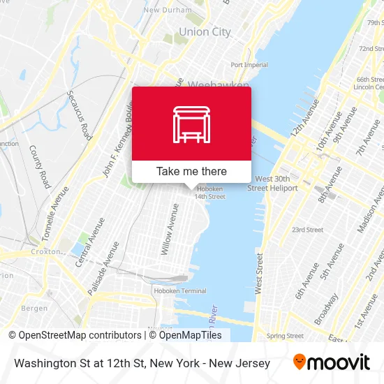 Washington St at 12th St map