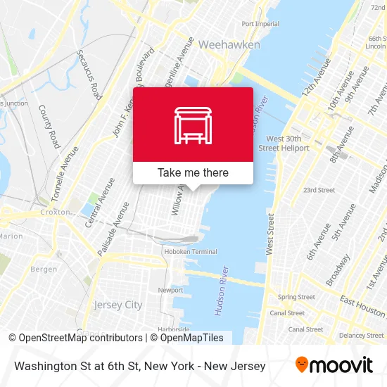 Washington St at 6th St map