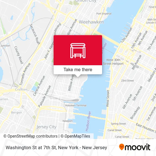 Washington St at 7th St map