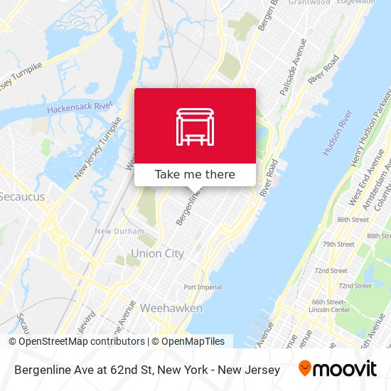 Bergenline Ave at 62nd St map