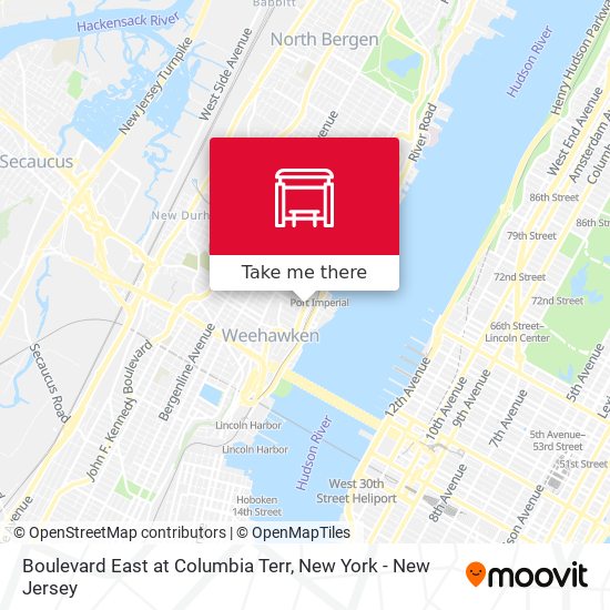 Boulevard East at Columbia Terr map