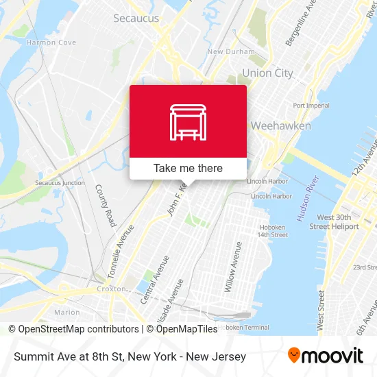 Summit Ave at 8th St map