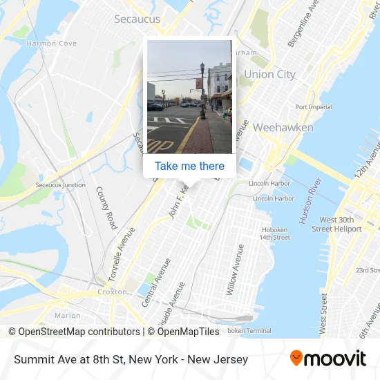 Summit Ave at 8th St map