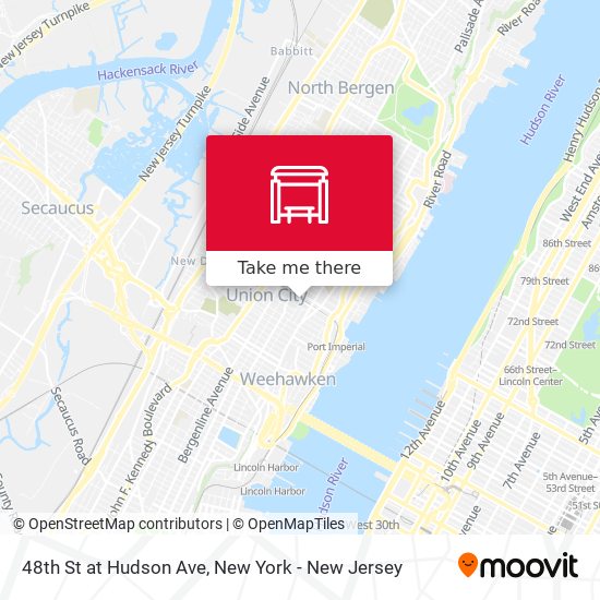 48th St at Hudson Ave map