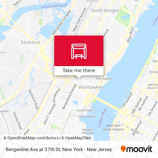 Mapa de Bergenline Ave at 37th St