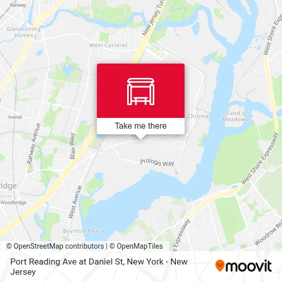 Port Reading Ave at Daniel St map