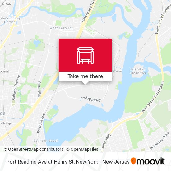 Port Reading Ave at Henry St map