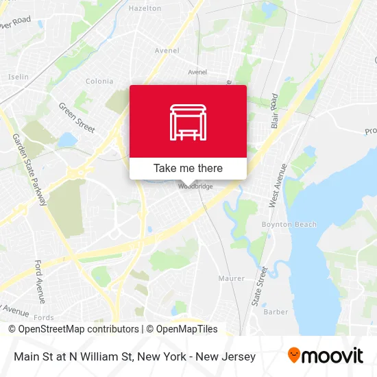 Main St at N William St map