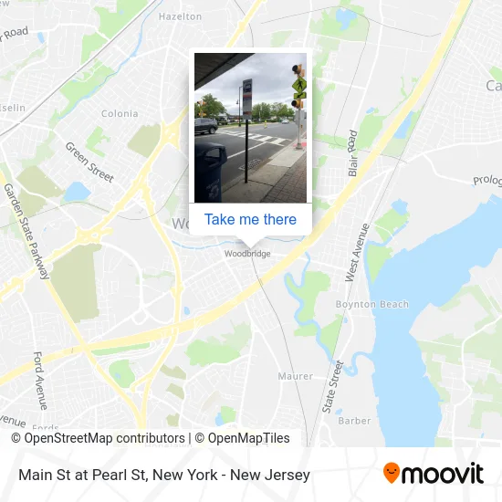 Main St at Pearl St map