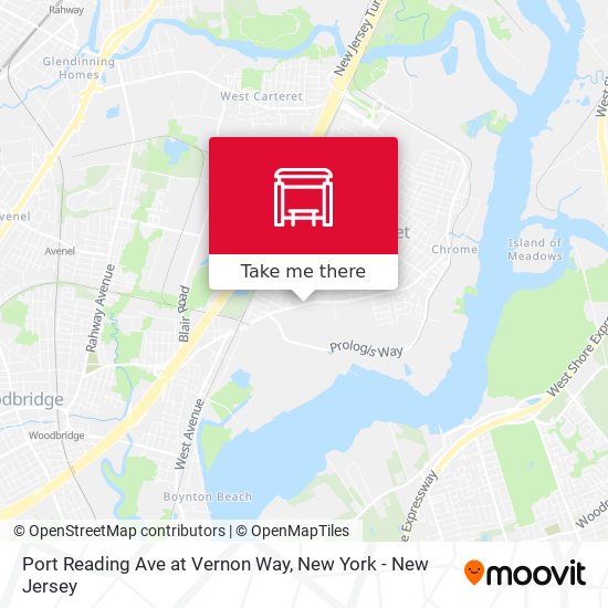 Mapa de Port Reading Ave at Vernon Way