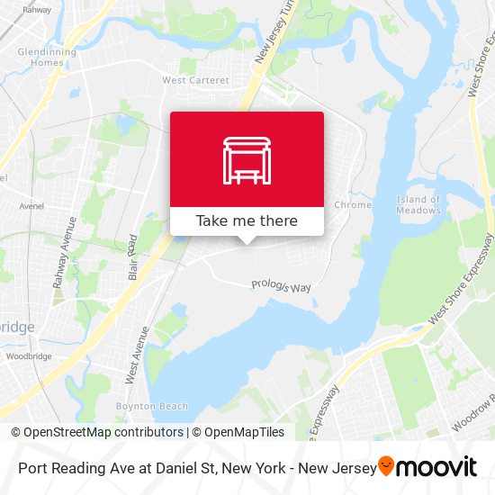 Port Reading Ave at Daniel St map