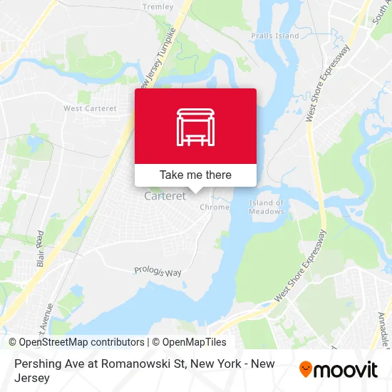 Pershing Ave at Romanowski St map