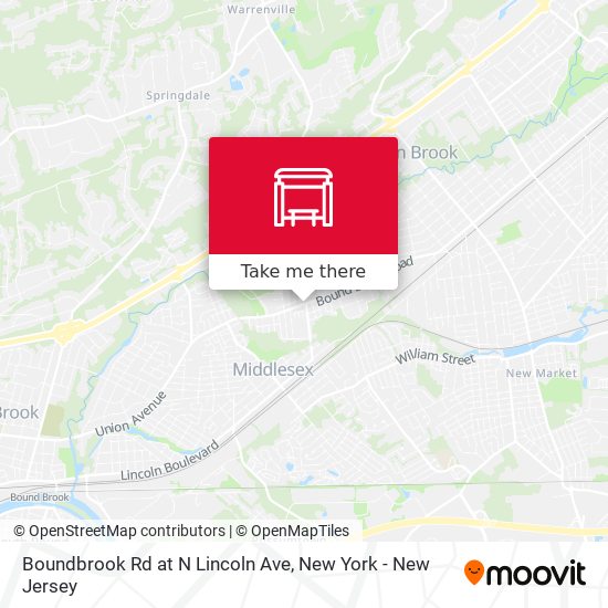 Boundbrook Rd at N Lincoln Ave map