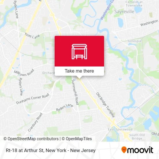 Rt-18 at Arthur St map