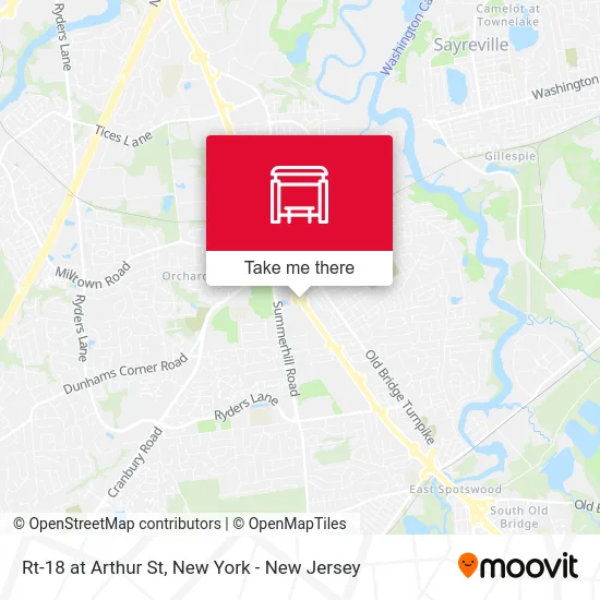 Rt-18 at Arthur St map