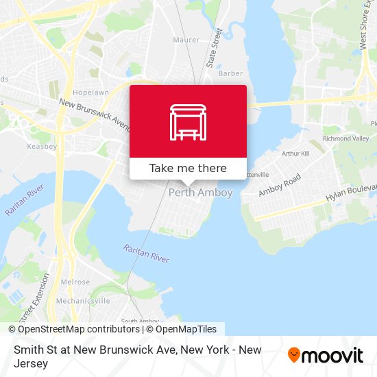 Smith St at New Brunswick Ave map